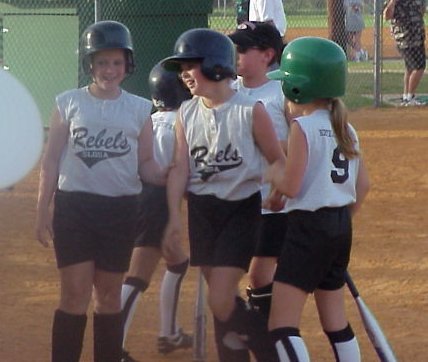 After her 2-run dinger!